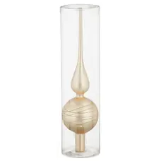 Ялинкова скляна верхівка Mica Decorations 31 см, золотиста, матова