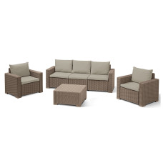 Комплект садових меблів Keter California 3 seater, бежевий