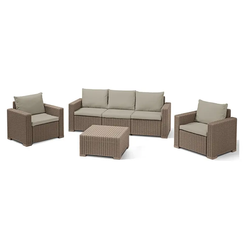 Комплект садових меблів Keter California 3 seater, бежевий Комплект садових меблів Keter California 3 seater, бежевий