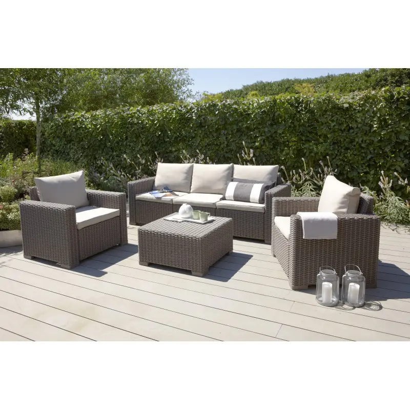 Комплект садових меблів Keter California 3 seater, бежевий Комплект садових меблів Keter California 3 seater, бежевий