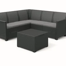 Комплект садових меблів Keter Emma 5 seater Corner, сірий