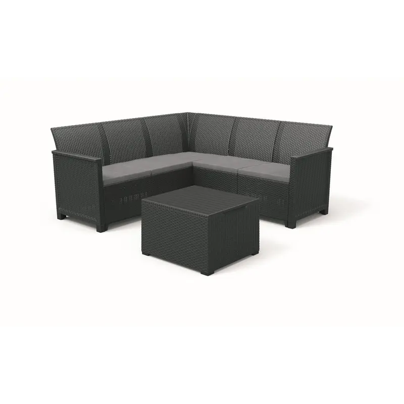Комплект садових меблів Keter Emma 5 seater Corner, сірий