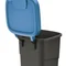 Бак для сміття Prosperplast Wheeler 90 л, антрацит, синя кришка
