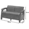 Диван пластиковий садовий Keter Corfu II Love seat, графіт