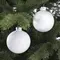 Ялинкові скляні кульки "House of Seasons" комплект 6 шт, Ø 8 см, білі