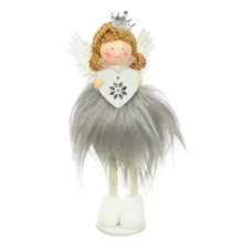 Підвіска новорічна "Фея" Jumi, хутро, 18 см сіра