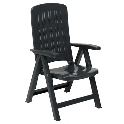 Стілець садовий пластиковий складаний BICA Carmen, графіт