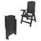 Стілець садовий пластиковий складаний BICA Carmen, графіт