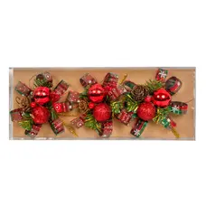 Прикраса декоративна Кульки Chomik з шишкою 11 см, комплект 3шт, червоні