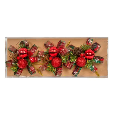 Прикраса декоративна Кульки Chomik з шишкою 11 см, комплект 3шт, червоні