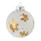 Ялинкова скляна кулька Chomik біла 8 см, візерунок в асортименті
