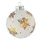 Ялинкова скляна кулька Chomik біла 8 см, візерунок в асортименті
