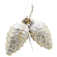 Прикраса-підвіска пластикова Chomik "Шишки" 9 см, комплект 2 шт, золоті