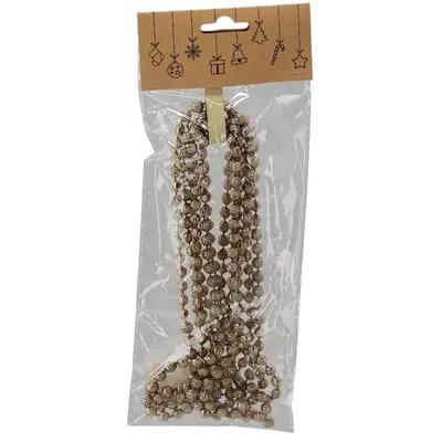 Гірлянда декоративна Chomik "Буси" 2.7м Ø6 мм, пластик, шампань
