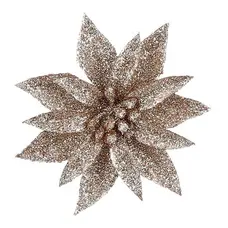 Квітка декоративна на кліпсі Mica Decorations 10 см, 3 шт, шампань