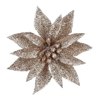 Квітка декоративна на кліпсі Mica Decorations 10 см, 3 шт, шампань