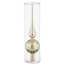 Ялинкова скляна верхівка Mica Decorations 31 см, золотиста, дзеркальна