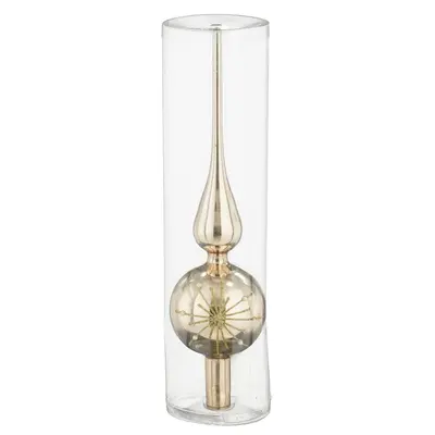 Ялинкова скляна верхівка Mica Decorations 31 см, золотиста, дзеркальна