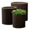 Набір горщиків для квітів Keter Cylinder Planter Set, коричневий