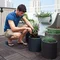 Набір горщиків для квітів Keter Cylinder Planter Set, коричневий