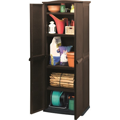 Ящик для зберігання KETER RATTAN STYLE - TALL SHED Compact Garden 430 л
