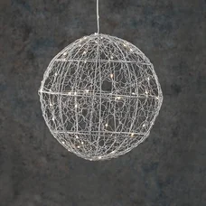 Куля декоративна срібна, 25 см, 30 led "Luca Lighting"