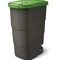 Бак для сміття Prosperplast Wheeler 90 л, антрацит, зелена кришка
