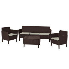 Комплект садових меблів Keter Salemo 3 seater set, коричневий