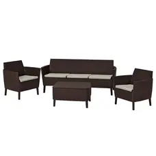 Комплект садових меблів Keter Salemo 3 seater set, коричневий