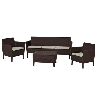 Комплект садових меблів Keter Salemo 3 seater set, коричневий
