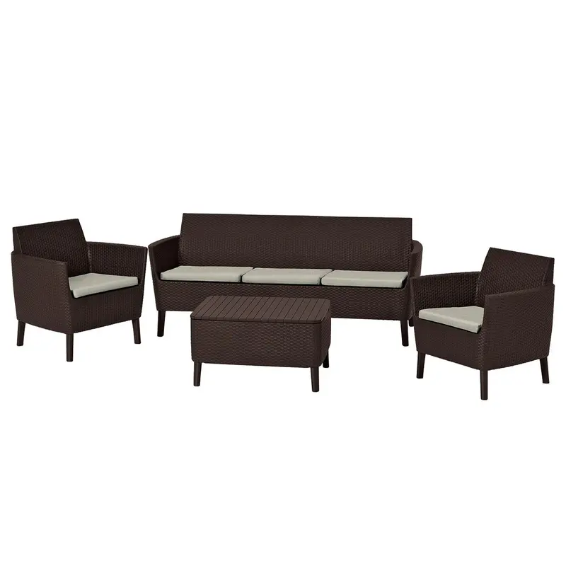 Комплект садових меблів Keter Salemo 3 seater set, коричневий