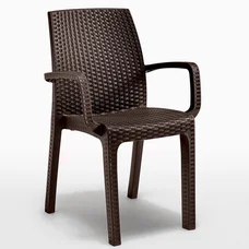 Стілець садовий пластиковий BICA Verona armchair, коричневий