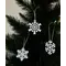 Підвіска новорічна "Сніжинки" Chomik комплект 18 шт, 4,5 см, дерево білий