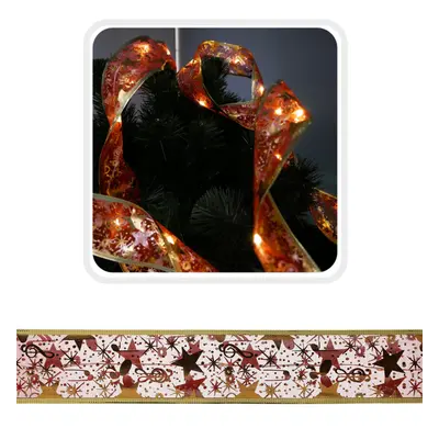 Гірлянда-стрічка червоно-золотиста Chomik, 5,2 м, 50 LED теплий білий