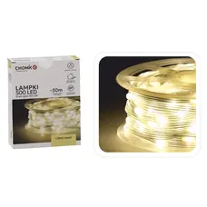 Гірлянда-струна на котушці Chomik, 49,9+3 м, 500 LED теплий білий