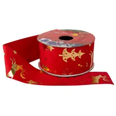 Стрічка декоративна Chomik текстиль, 4 см, червона