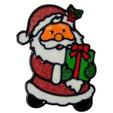 Наклейка новорічна Chomik 18x25см, Санта з подарунком