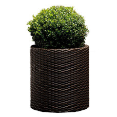 Горщик для квітів Keter 39 л. Cylinder Planter Large, коричневий