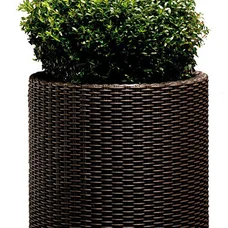 Горщик для квітів Keter 39 л. Cylinder Planter Large, коричневий
