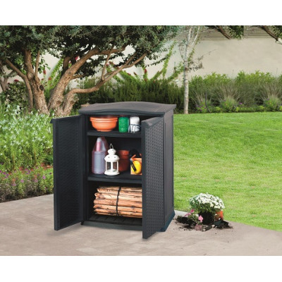 Ящик для зберігання KETER RATTAN STYLE - BASE SHED Compact Garden 230 л