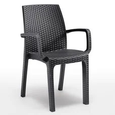 Стілець садовий пластиковий BICA Verona armchair, графіт