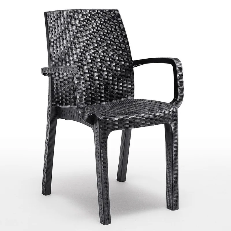 Стілець садовий пластиковий BICA Verona armchair, графіт