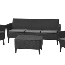 Комплект садових меблів Keter Salemo 3 seater set, графіт