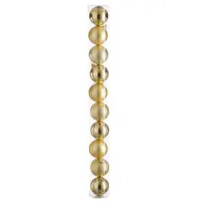 Ялинкові пластикові кульки "House of Seasons" комплект 10 шт, Ø 6 см, золотисті