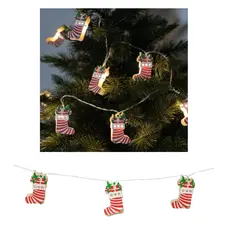 Гірлянда світлодіодна "Шкарпетка новорічна" Chomik, 1,65 м, 10 LED теплий білий