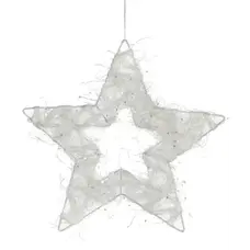 Прикраса декоративна Christmas House "Зірка біла блискуча"