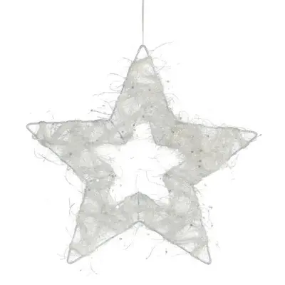 Прикраса декоративна Christmas House "Зірка біла блискуча"