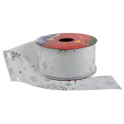 Стрічка декоративна Chomik текстиль, 4 см, біла