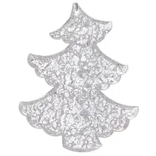 Ялинкові прикраси Chomik "Ялинка", 9см, комплект 2шт, прозоро-білі