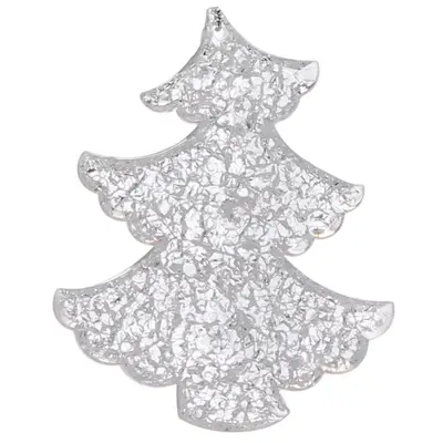 Ялинкові прикраси Chomik "Ялинка", 9см, комплект 2шт, прозоро-білі